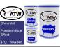 Preview: Chevrolet, Poseidon Blue Effect, 47U / WA434N: 500ml Lackdose + 500ml Klarlack + 250ml Härter - Set, von ATW Autoteile West.
